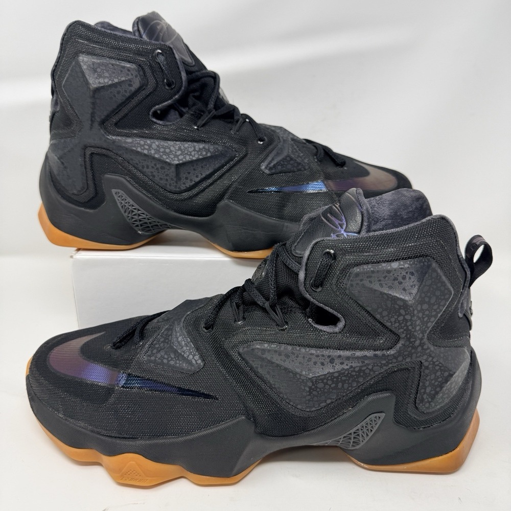 Nike LeBron 13 Black Lion 2016 Mens Size 10.5 Black Anthracite Gum 807219-001